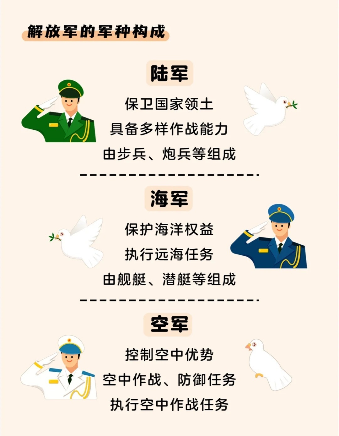 中国最新军种分类概览
